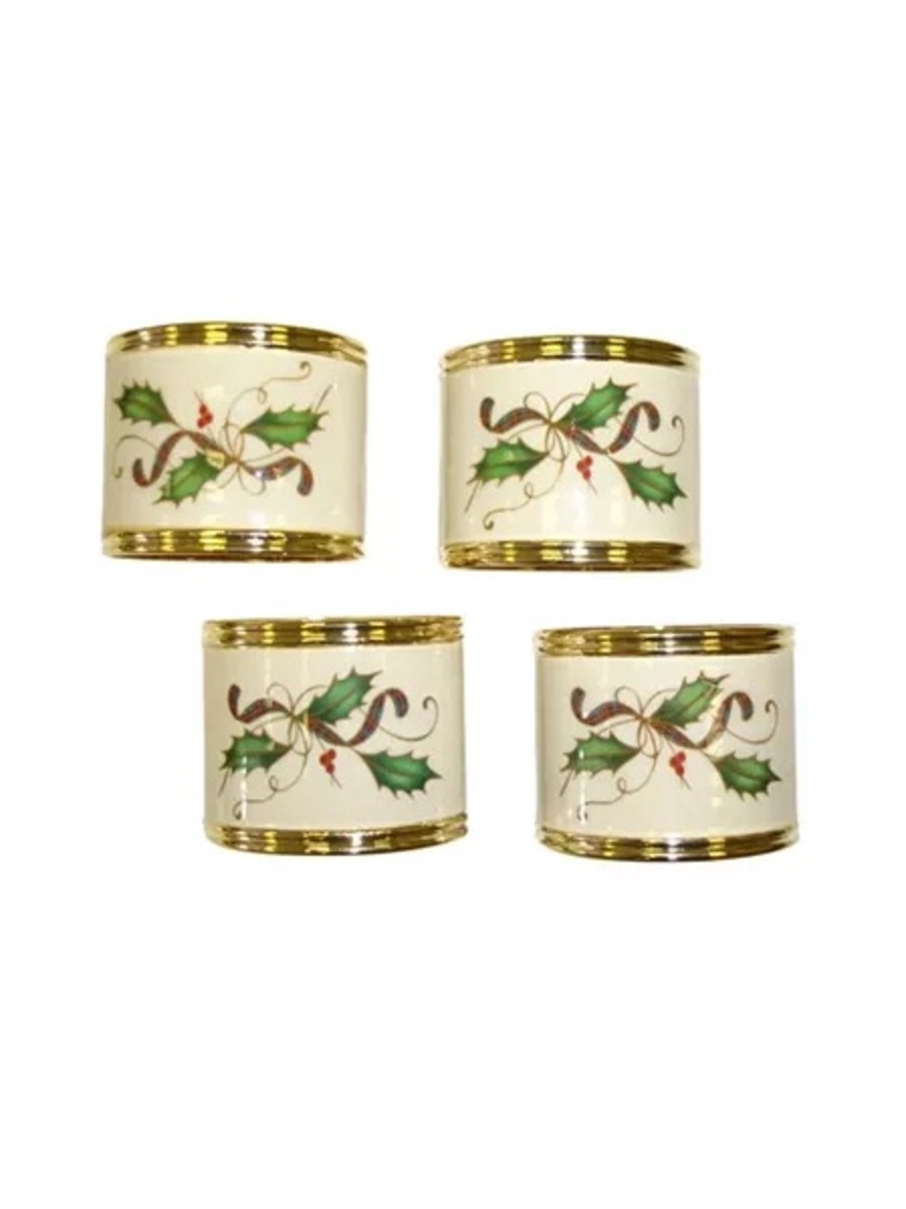 Lenox Holiday Nouveau Gold Metal Napkin Rings, Set of 4
